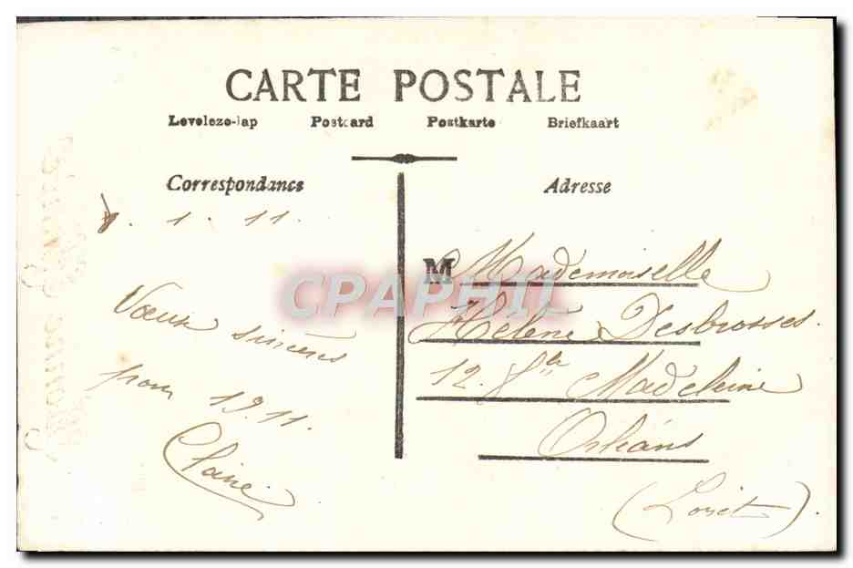 CPA Fantaisie Homme  — Rückseite