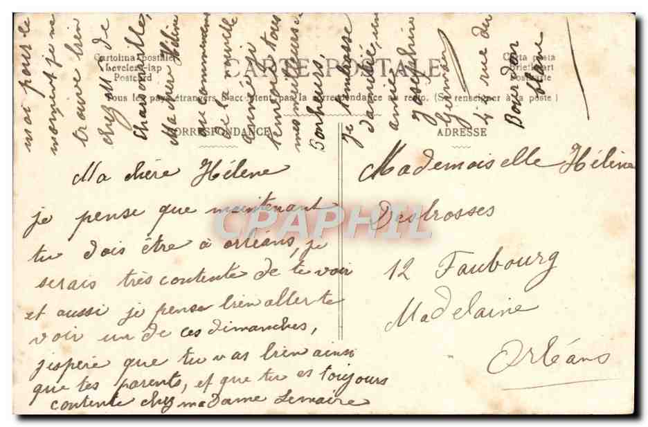 CPA Fantaisie Femme  — Verso