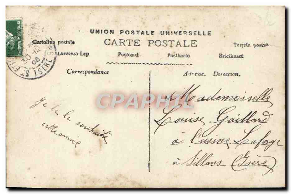 CPA Fantaisie Homme  — Verso