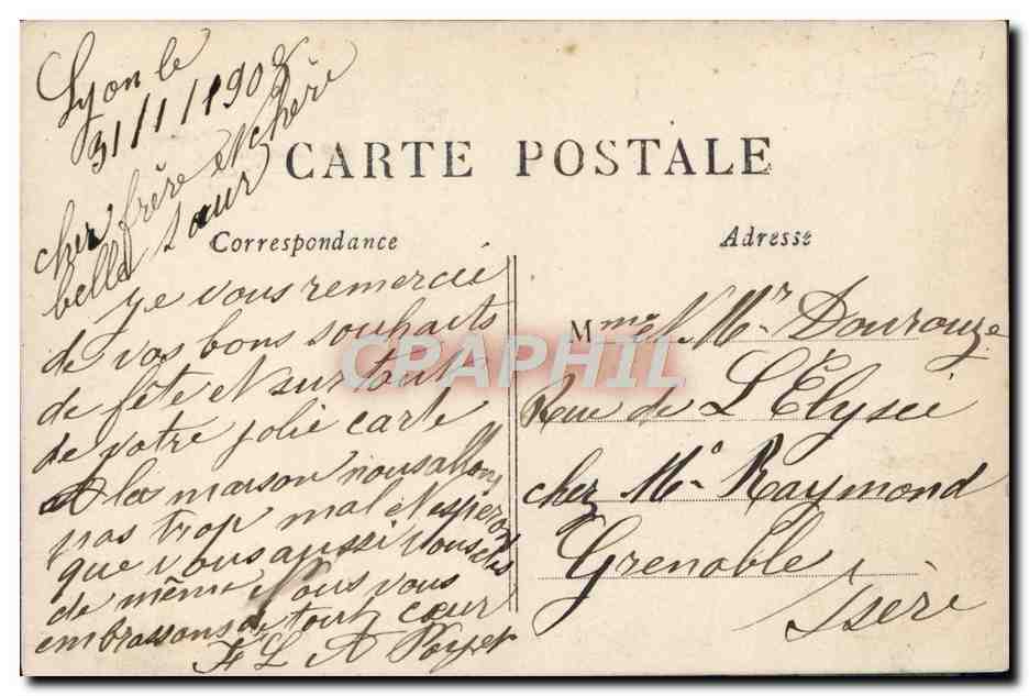 CPA Fantaisie Homme Trefle — Verso