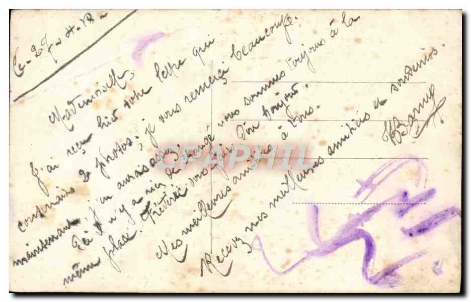 CPA Fantaisie Fleurs — Verso