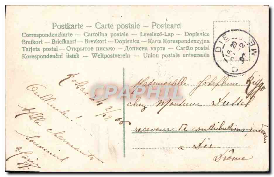 CPA Fantaisie Enfant Carte a jouer  — Rückseite