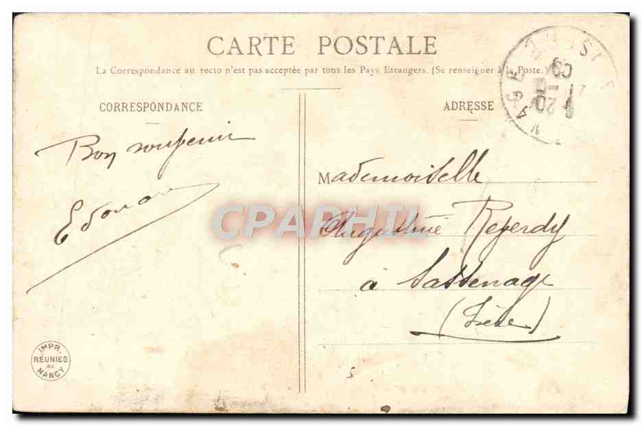 CPA Fantaisie Femme  — Verso