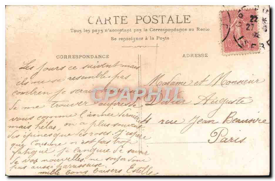 CPA Fantaisie Enfant — Rückseite