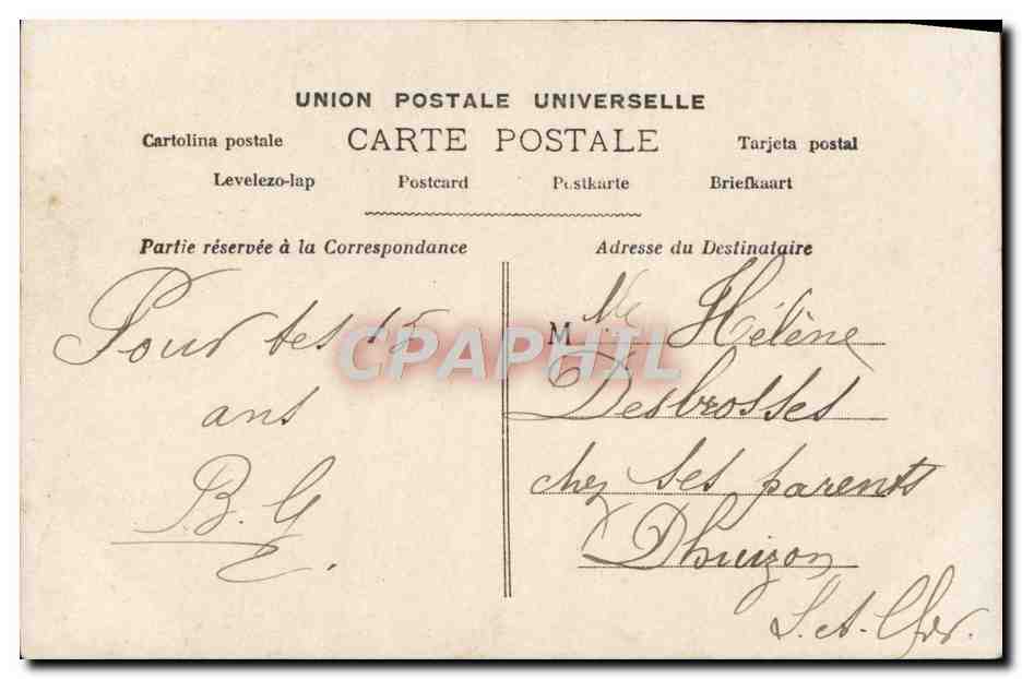 CPA Fantaisie Femme  — Verso