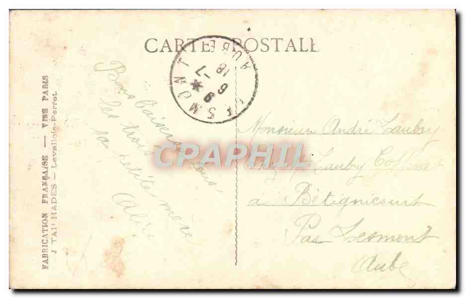 CPA Fantaisie Enfant — Rückseite