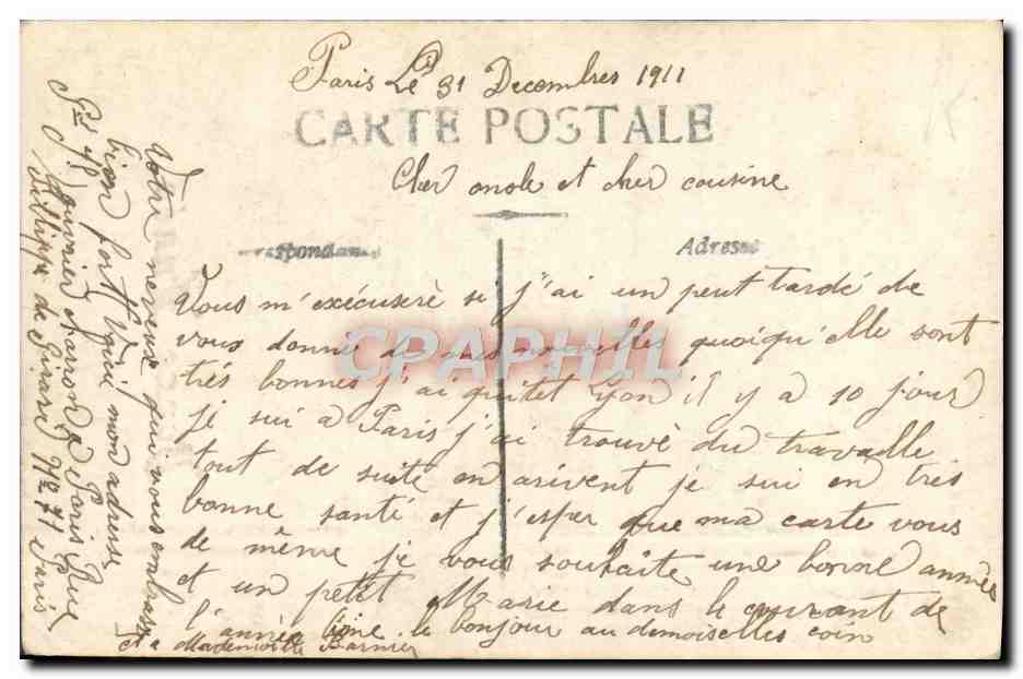 CPA Fantaisie Homme Fer a cheval — Rückseite