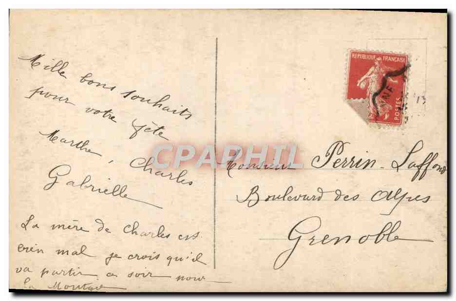 CPA Fantaisie Fleurs — Verso