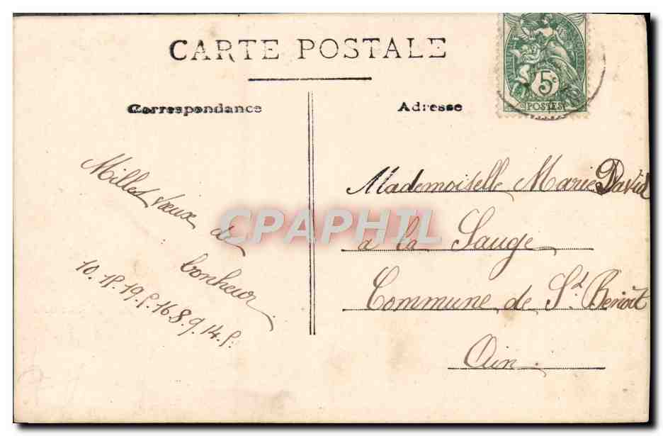 CPA Fantaisie Femme  — Verso
