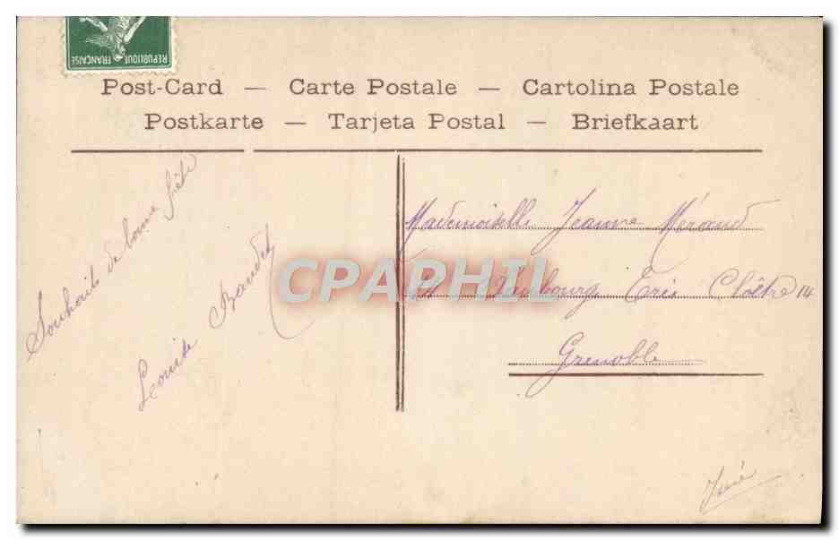 CPA Fantaisie Femme  — Rückseite