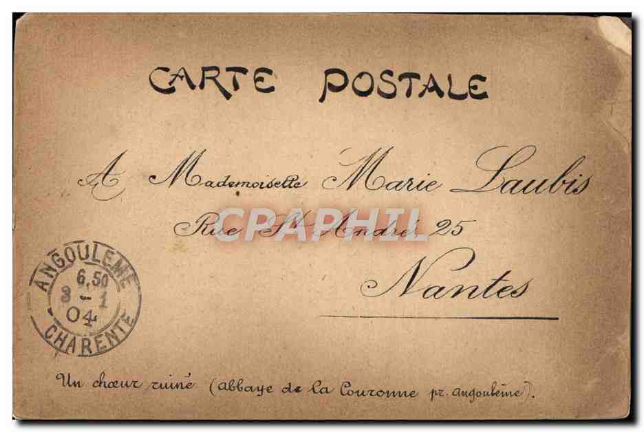CPA Fantaisie Glavbis — Verso