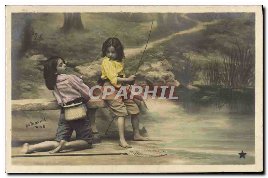 CPA Fantaisie Enfants Peche Pecheur 