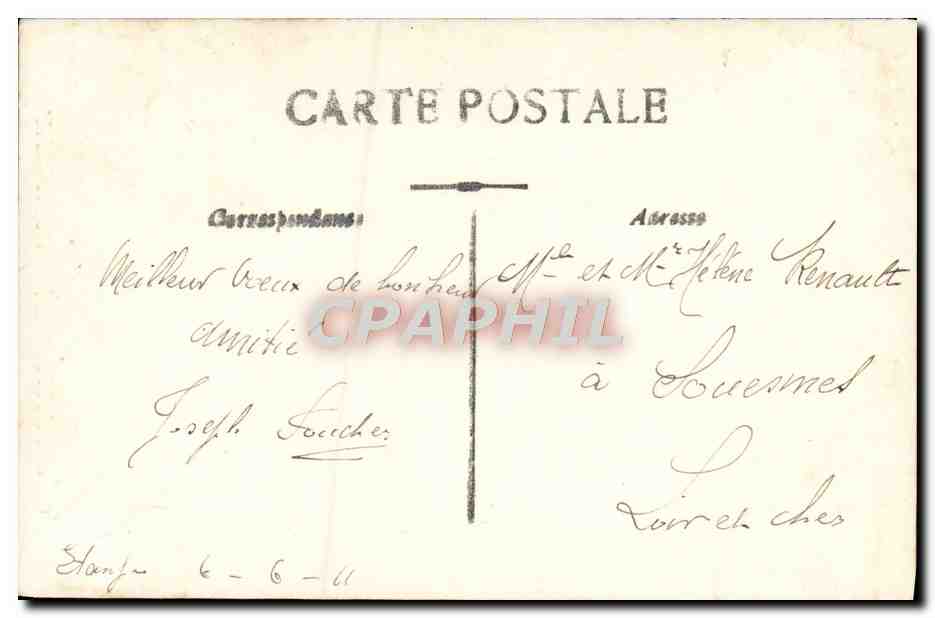 CPA Fantaisie Homme  — Rückseite