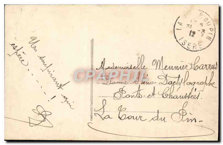 CPA Fantaisie Homme Poissons — Rückseite
