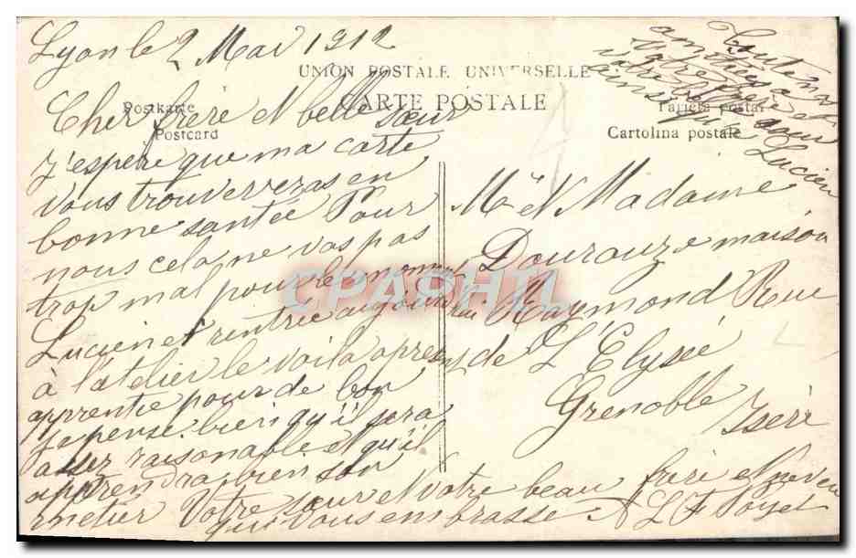 CPA Fantaisie Femme Fleurs — Verso