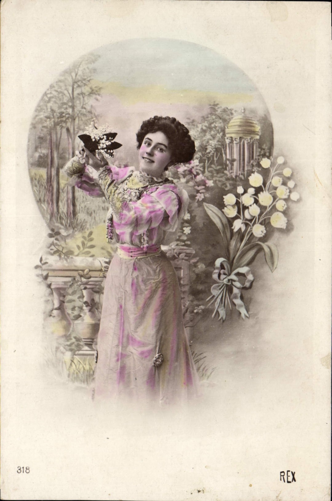 CPA Fantaisie Femme Muguet 