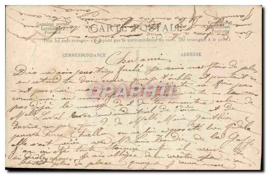 CPA Fantaisie Enfant — Verso