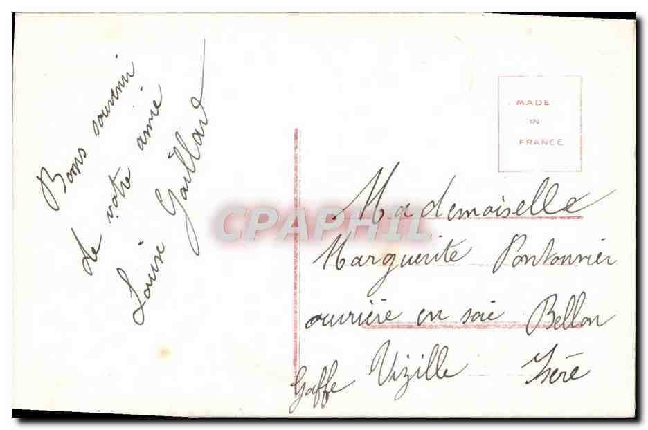 CPA Fantaisie Femme  — Rückseite