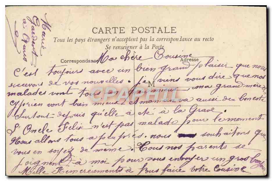 CPA Fantaisie Femme Souvenir de Bourg d'Oisans — Rückseite