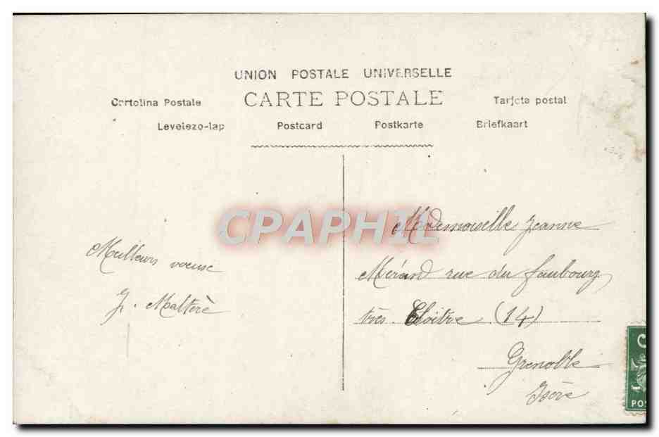 CPA Fantaisie Femme Enfants Bateau — Rückseite