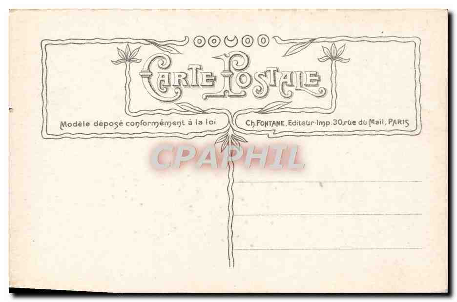 CPA Fantaisie Homme Peche Pecheur  — Rückseite