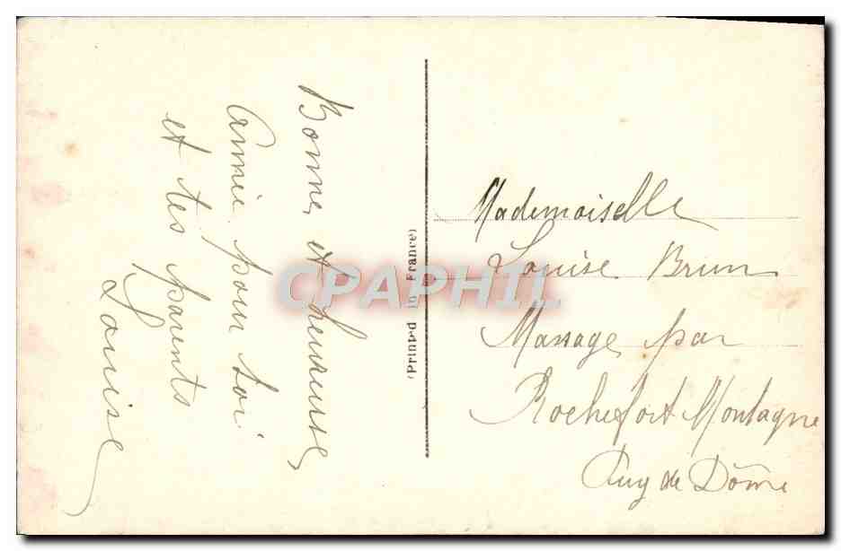 CPA Fantaisie Femme  — Rückseite
