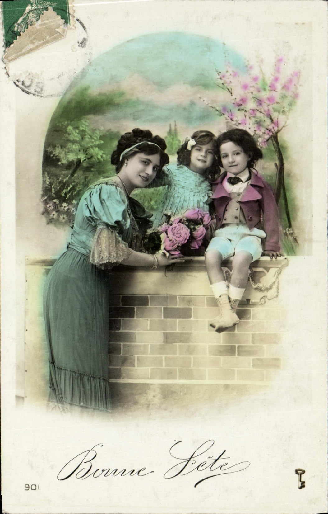 CPA Fantaisie Femme Enfants