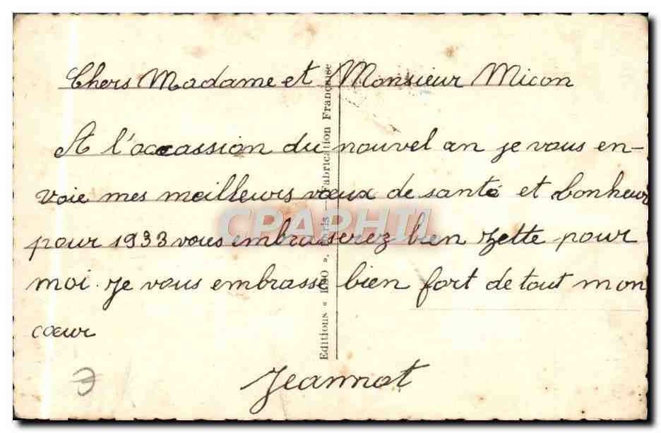 CPA Fantaisie Enfant — Rückseite