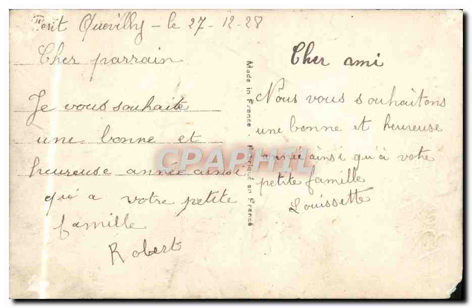 CPA Fantaisie Enfant Fer a cheval — Rückseite