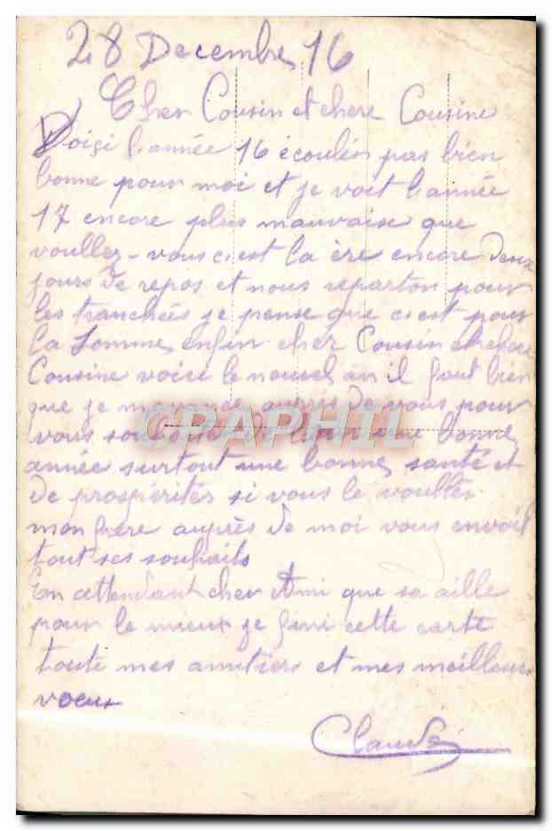 CPA Fantaisie Femme — Verso