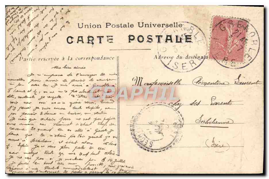 CPA Fantaisie Femme — Rückseite