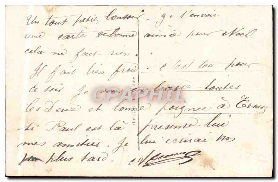 CPA Fantaisie Bonne annee — Verso
