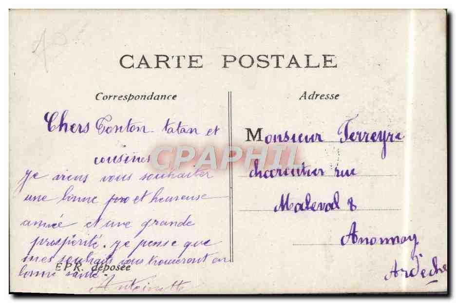 CPA Fantaisie Enfant — Rückseite