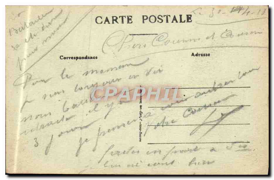 CPA Environs de Varennes Le chateau de Jaulhonne  — Rückseite