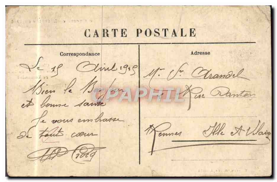 CPA La guerre en Lorraine Oblus non eclate dans un arbre du bois de Xermamenil Militaria — Verso