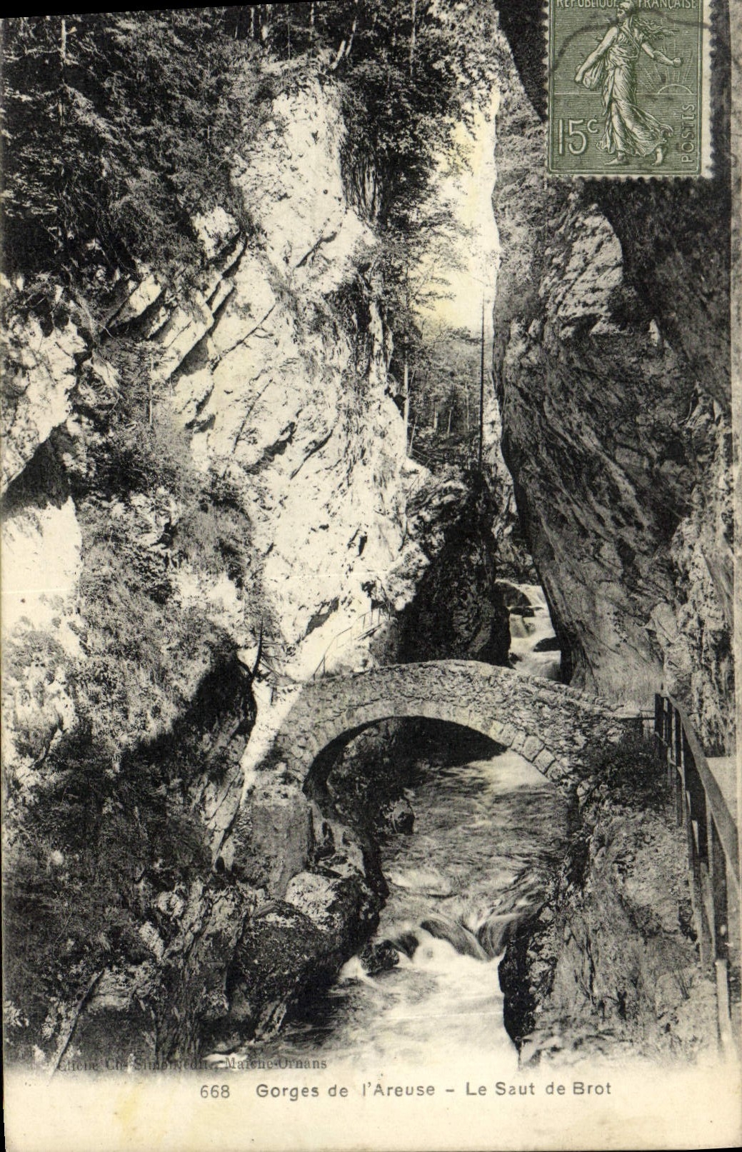 CPA Gorges de l'Areuse Le saut du Brot 