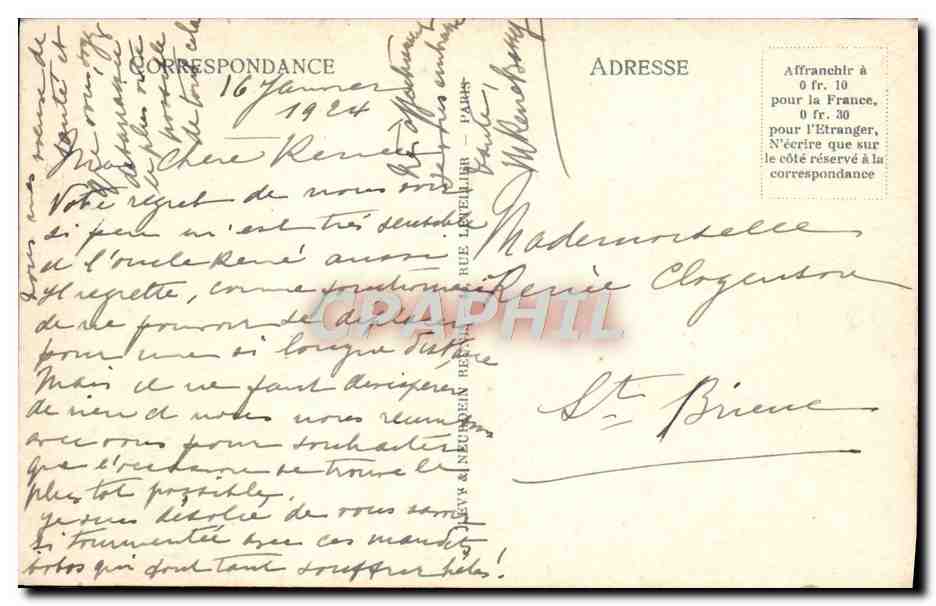 CPA Beaulieu Le Boulevard Gordon Bennett — Rückseite