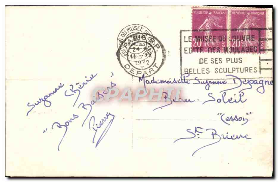 CPA Hotel Des Invalides Le Tombeau de Napoleon 1er Paris — Rückseite