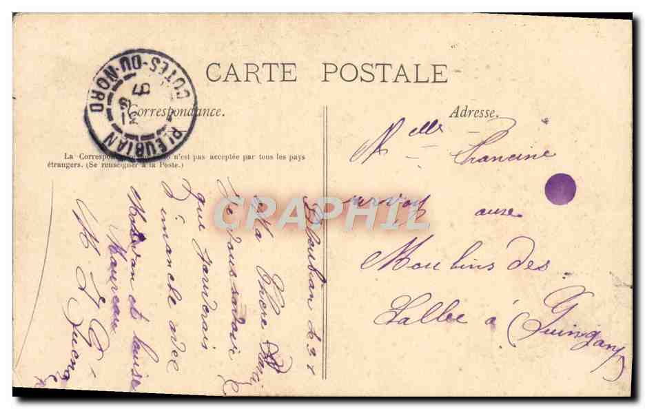 CPA Les Petites Commissions Je compte sur vous Femme — Verso