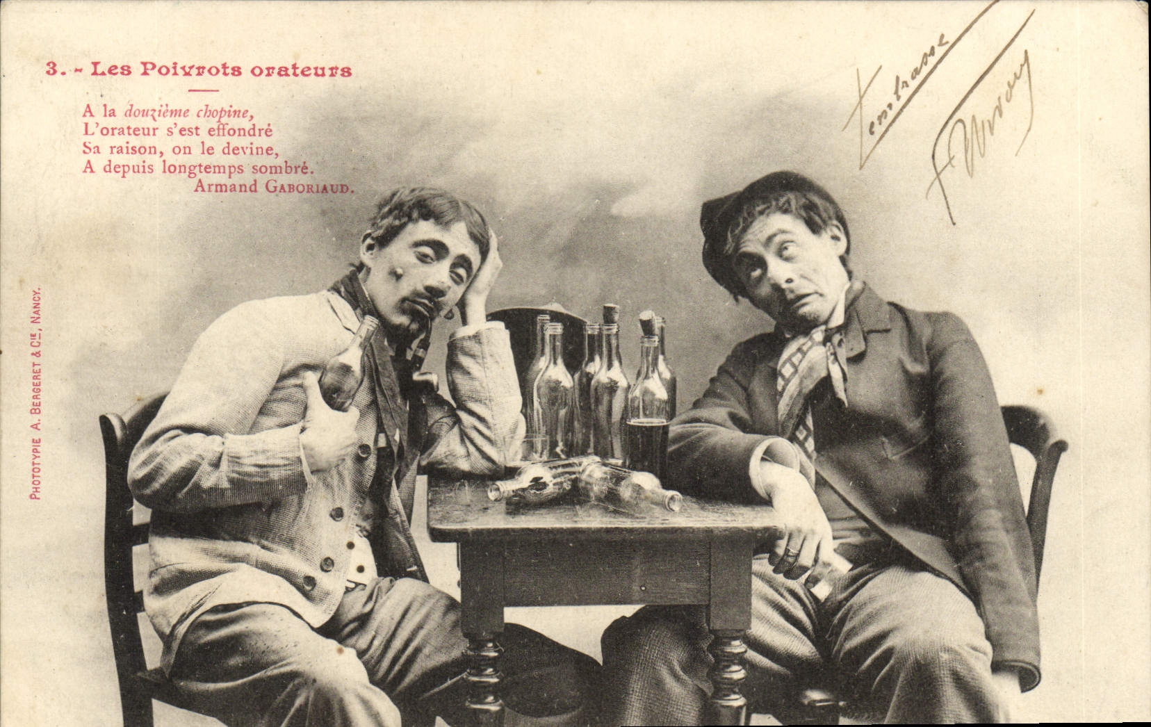 Les Poivrots orateurs — Série 3 — Phototype A. Bergsset & Cie, Nancy
