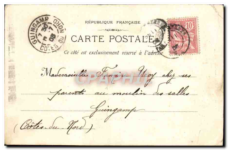 CPA Toulon L'Ancien Bagne Bateaux — Verso