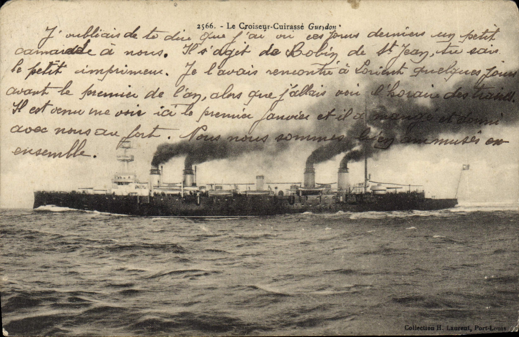 Le Croiseur-Cuirassé Gueydon — Collection H. Laurent, Port-Louis