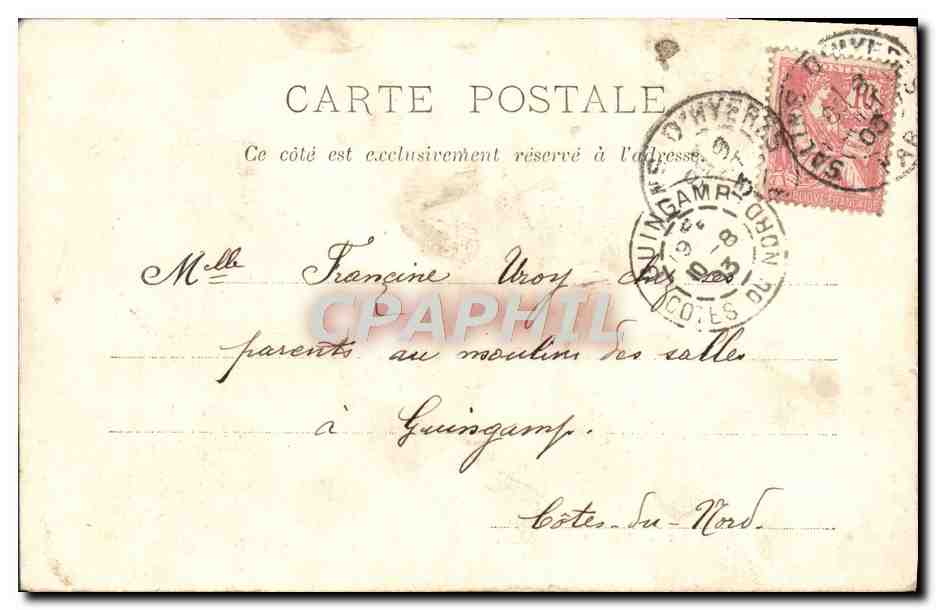 CPA Marine Francaise Le Jaureguinberry Cuirasse Bateau  — Verso