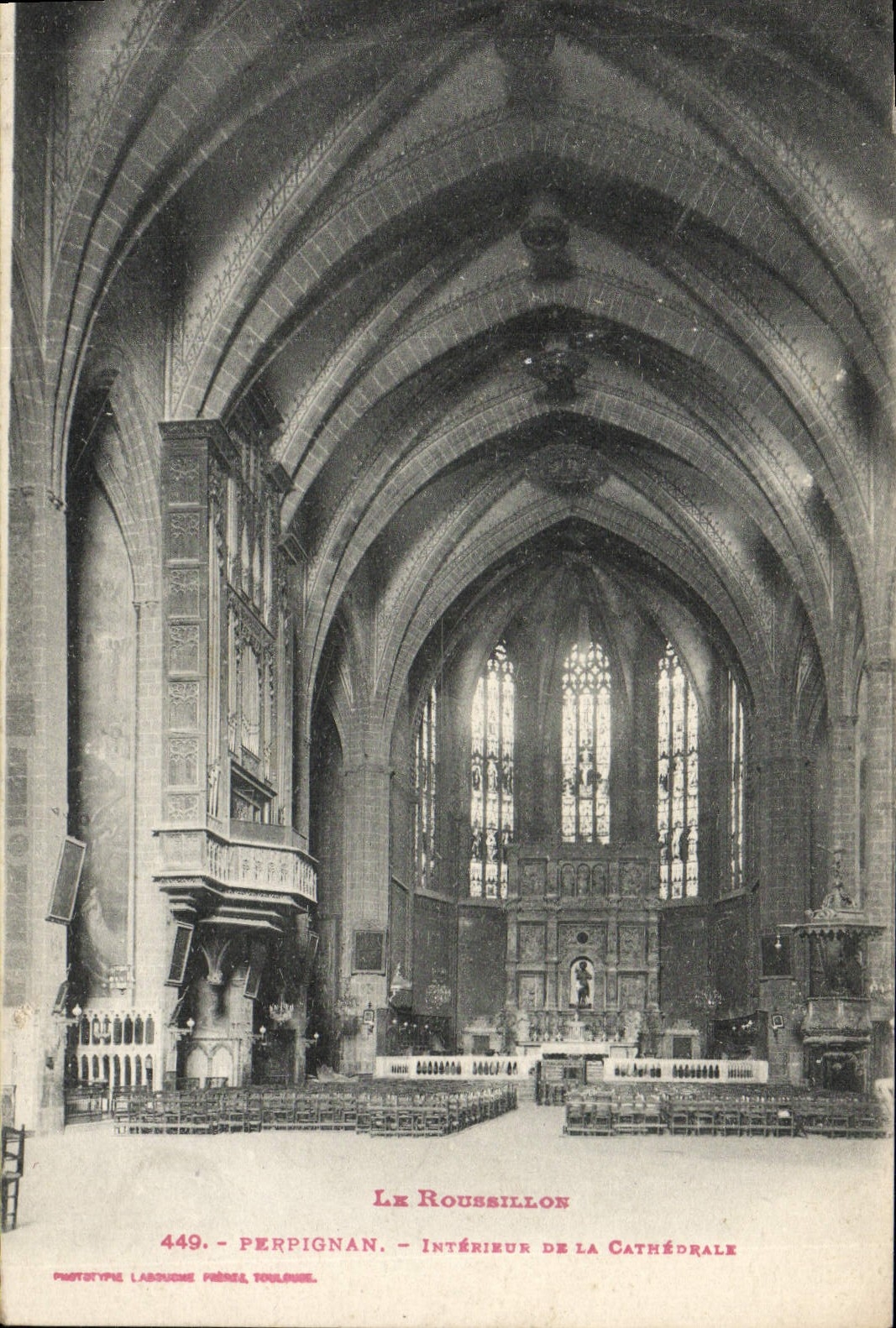 CPA Perpignan Interieur De La Cathedrale Orgue