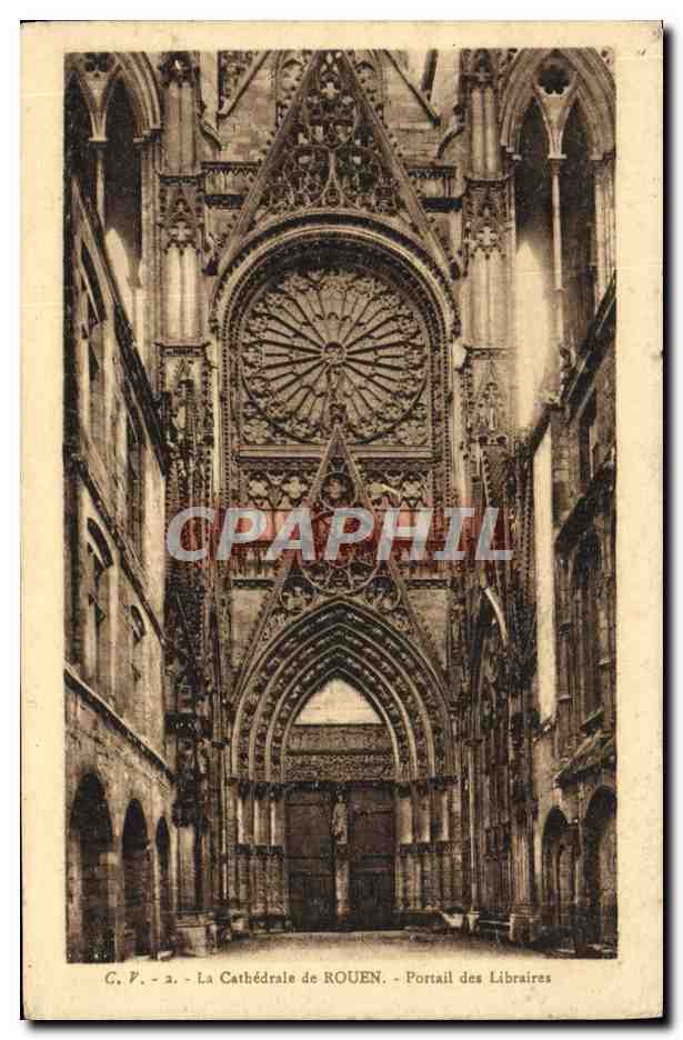 CPA La Cathedrale de Rouen Portail des Libraires