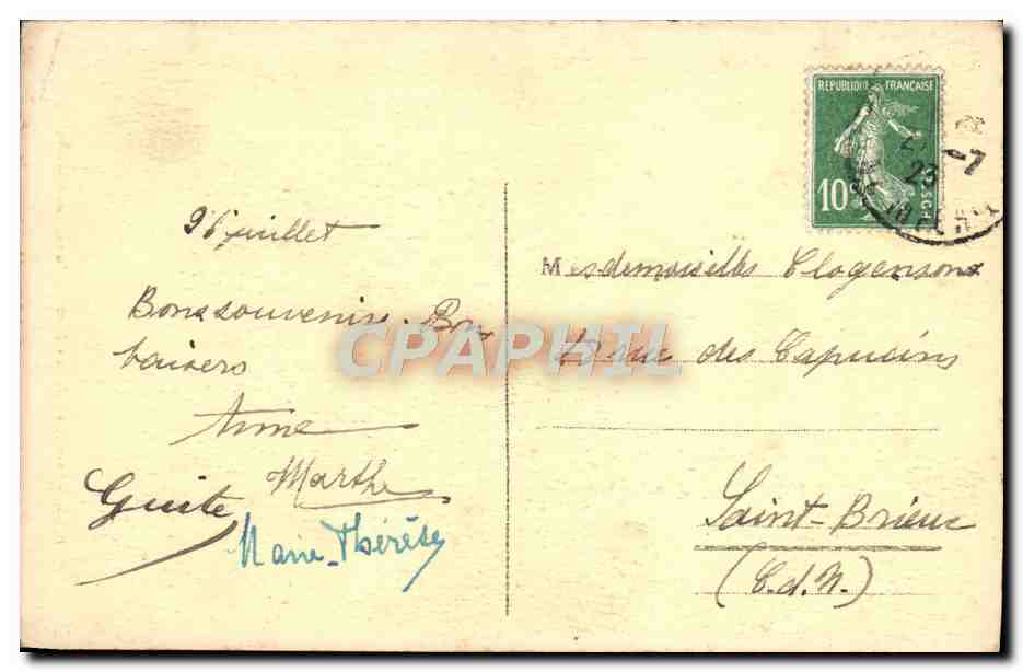 CPA La Cathedrale de Rouen Portail des Libraires — Verso