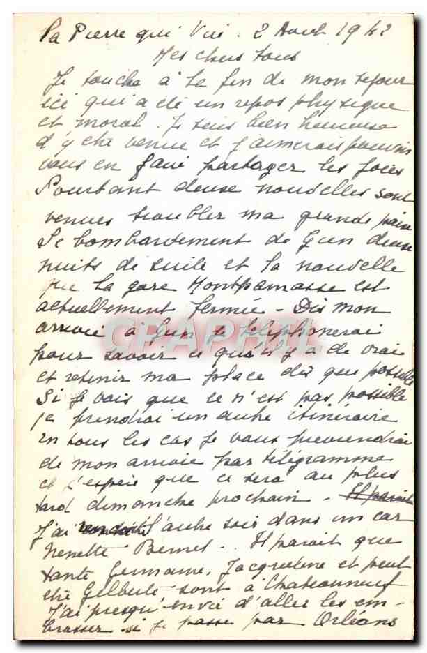 Abbaye de la Pierre-qui-Vire — Le Trinquelin près du chemin de croix — Cliché de l'Abbaye — Rückseite