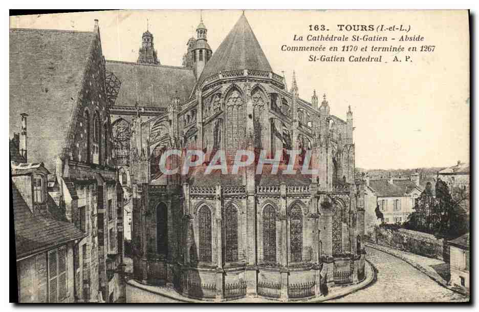 CPA Tours La Cathedrale St Gatien Abside 