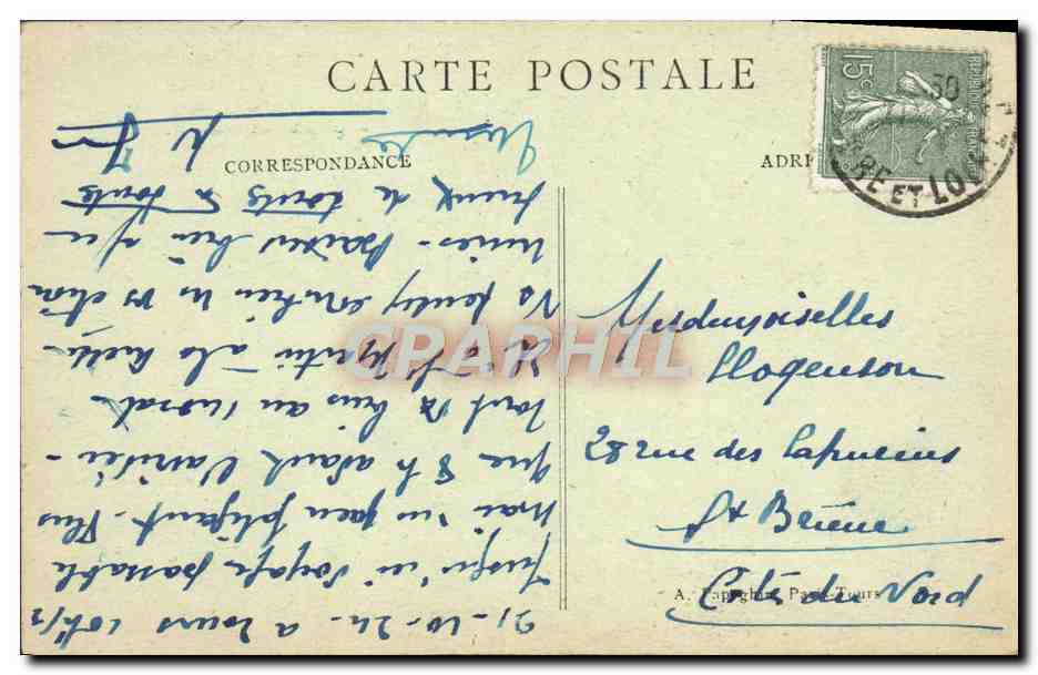 CPA Tours La Cathedrale St Gatien Abside  — Rückseite