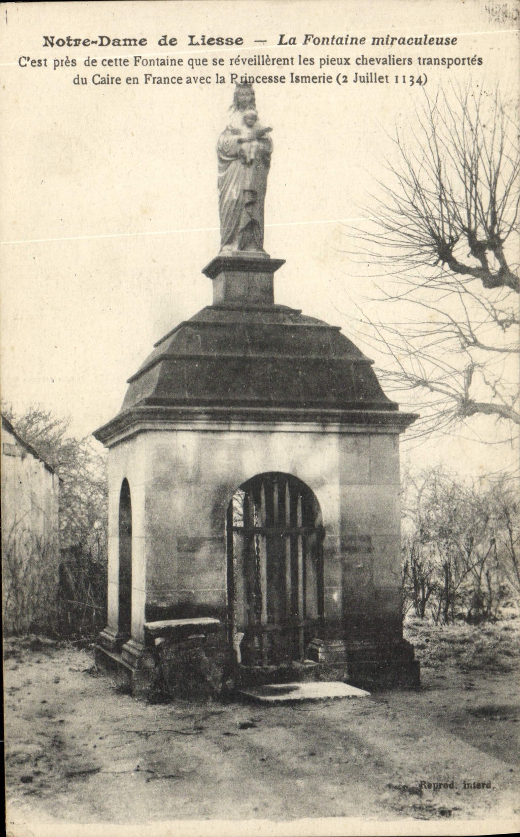 Notre-Dame de Liesse — La Fontaine miraculeuse — Reprod. Interd.